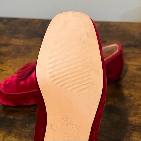 J Crew Marie Tassel Loafers in Velvet - Picture 7 of 10